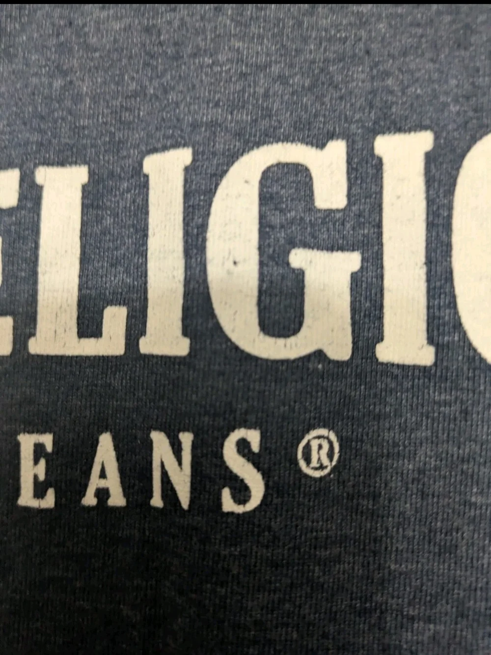 True Religion Navy Graphic Tee with White Logo